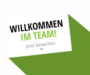 Schriftzug Willkommen im Team