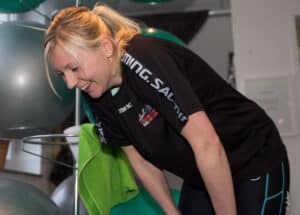 Sportlerin bei der Wettkampf-Vorbereitung