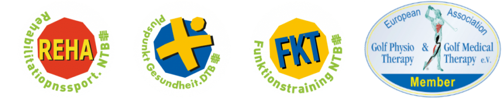 Verschiedene Siegel, mit denen die Physiotherapie Jonas ausgezeichnet wurde
